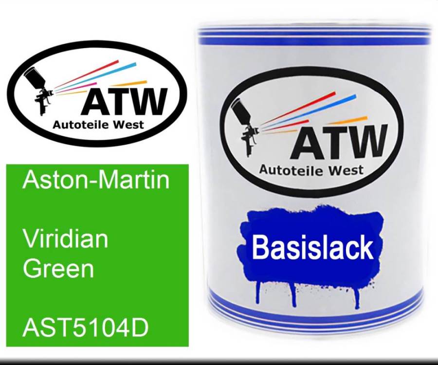 Aston-Martin, Viridian Green, AST5104D: 1L Lackdose, von ATW Autoteile West.